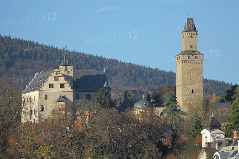 View of castle built 13th century, Kronberg, Taunus, Hesse, Germany, Europe