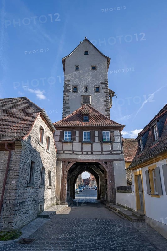 Medieval Lower Tor tor, core around 1400, extended in the 16th century, Mainbernheim, Lower Franconia, Bavaria, Germany, Europe