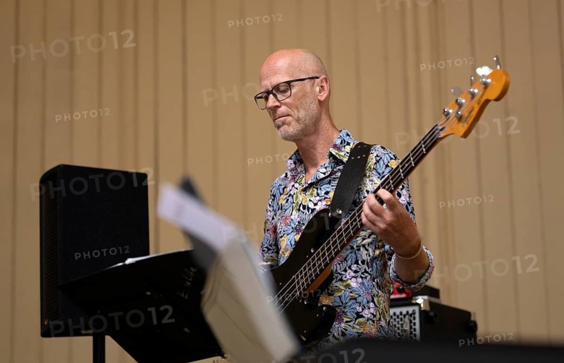 Bass player Jörg Gottwald of the jazz band LoT Late on Tuesday, Stuttgart, Baden-Württemberg, Germany, Europe