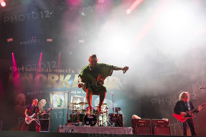 Stumpen (Gero Ivers), singer of the Berlin band Knorkator, at the Wacken Open Air in Wacken. The traditional metal festival takes place from 31 July to 3 August 2024