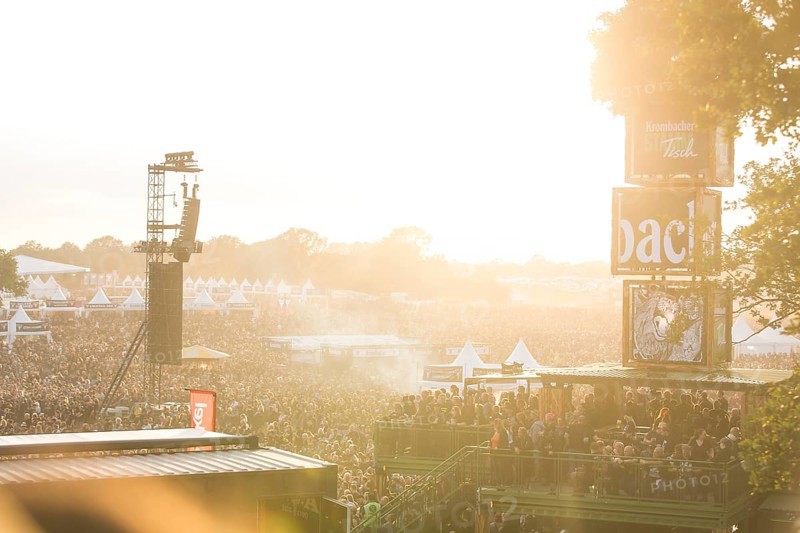 Evening atmosphere at the Wacken Open Air in Wacken. The traditional metal festival takes place from 31 July to 3 August 2024