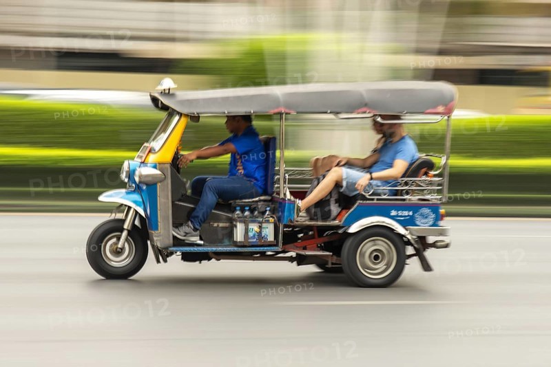 Tuk Tuk in traffic, Bangkok, Thailand, Asia