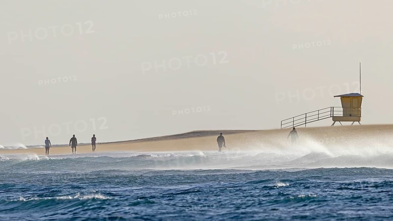 Destination Spain, swimming in the sea, travel, holidays, sun and fun on the beach, white sandy beach, cool wind, holiday feeling, hiking by the sea, waves, stormy weather, Playa del Matorral, bathing fun, relaxation, peace and nature, Fuerteventura, Spain, Europe