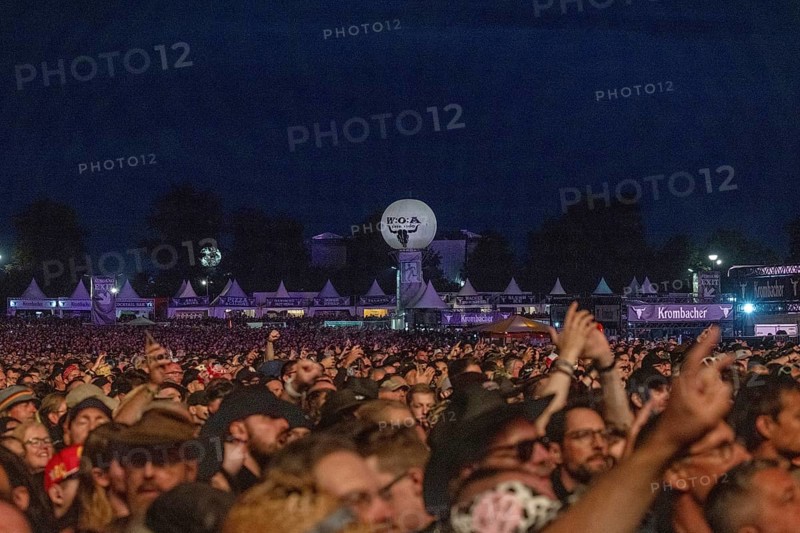 Visitors at the Wacken Open Air in Wacken. The traditional metal festival will take place from 31 July to 2 August 2024
