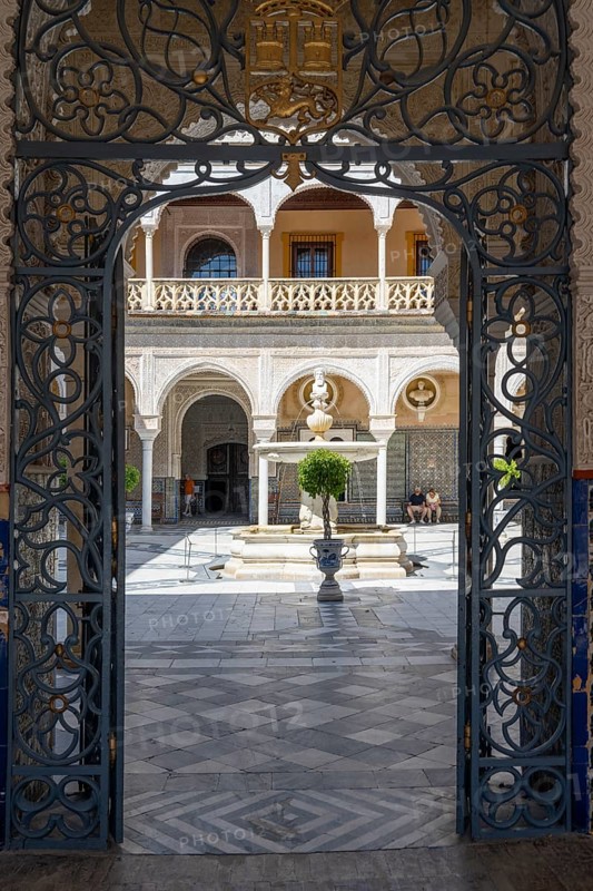 Casa de Pilatos, Seville city palace in Mudejar style, Seville, Andalusia, Spain, Europe