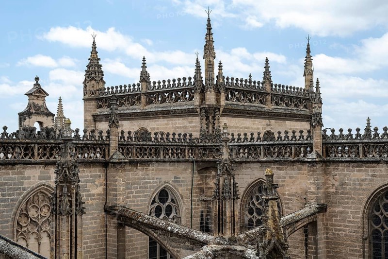 View from the Giralda, Seville Cathedral, Catedral de Santa Maria de la Sede, Seville, Andalusia, Spain, Europe