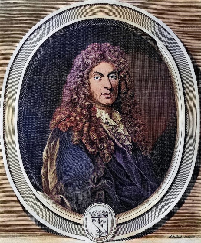 Jean Baptiste Lully, born Giovanni Battista Lulli (1632-1687), was an Italian-born composer who spent most of his professional life in France. From 1652 he was in the service of Louis XIV, Historic, digitally restored reproduction from a 19th century original, Record date not stated