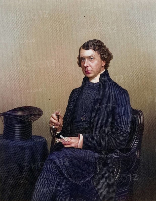 Archibald Campbell Tait (1811-1882), British clergyman, born in Glasgow to Presbyterian parents. Admitted to the Scottish Episcopal Church in his first year in Oxford. Bishop of London in 1856, Archbishop of Canterbury from 1868. Copperplate engraving from The Illustrated News of the World (London, ca. 1860) ., Historical, digitally restored reproduction from a 19th century original, Record date not stated