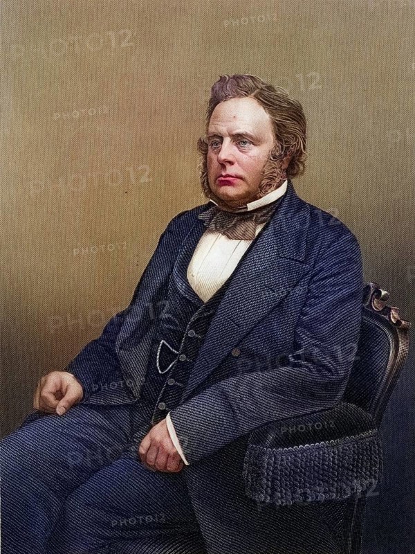 John Bright (1811-1889) English radical statesman, born in Rochdale, Lancashire. Anti-Corn Law League. Reform Act 1867. engraving from The Illustrated News of the World (London, ca. 1860) ., Historical, digitally restored reproduction from a 19th century original, Record date not stated