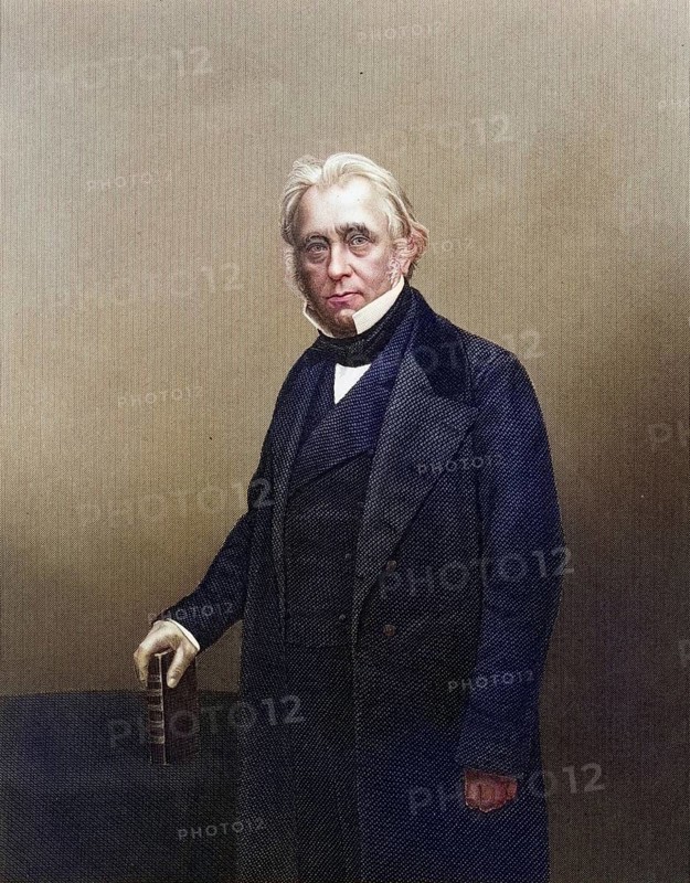 Thomas Babbington Macaulay, 1st Baron Macaulay (1800-1859), British historian, poet and Whig politician, born in Leicester, England. Author of History of England from the Accession of James II (1848) and Lays of Ancient Rome (1842) . Engraving from The Illustrated News of the World (London, ca. 1860), Historical, digitally restored reproduction from a 19th century original, Record date not stated
