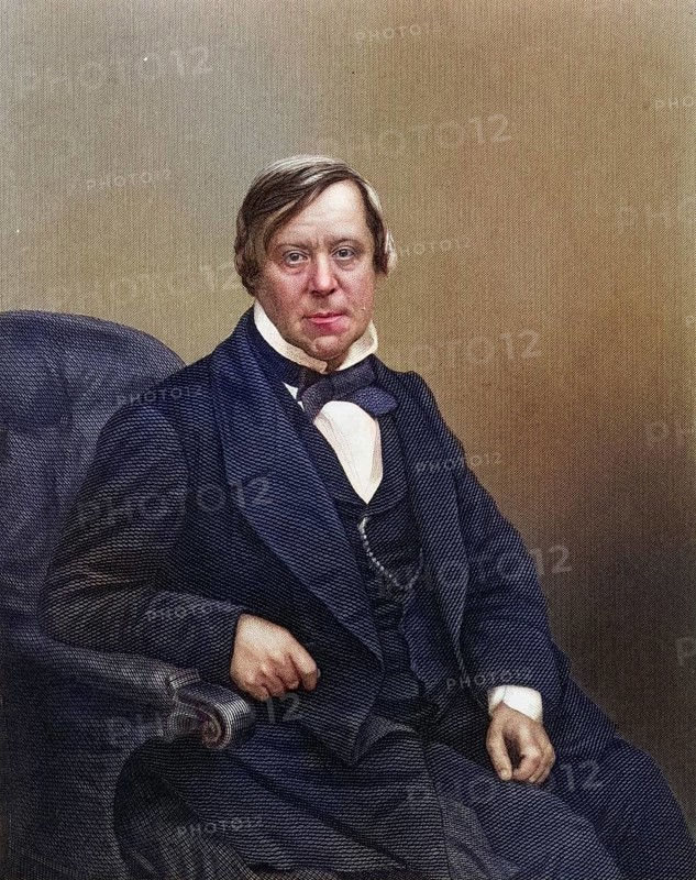 William Scholefield (1809-1867), English radical MP for Birmingham. First Mayor of Birmingham (1838), when the city was incorporated. Copperplate engraving from The Illustrated News of the World (London, ca. 1860) ., Historical, digitally restored reproduction from a 19th century original, Record date not stated