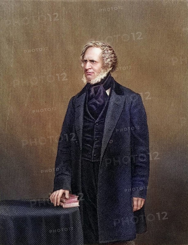 Edward George Stanley, 14th Earl of Derby (1799-1869), English statesman. Three times Prime Minister. From The World's Great Men (London, ca. 1870) . Engraving, Historic, digitally restored reproduction from a 19th century original, Record date not stated