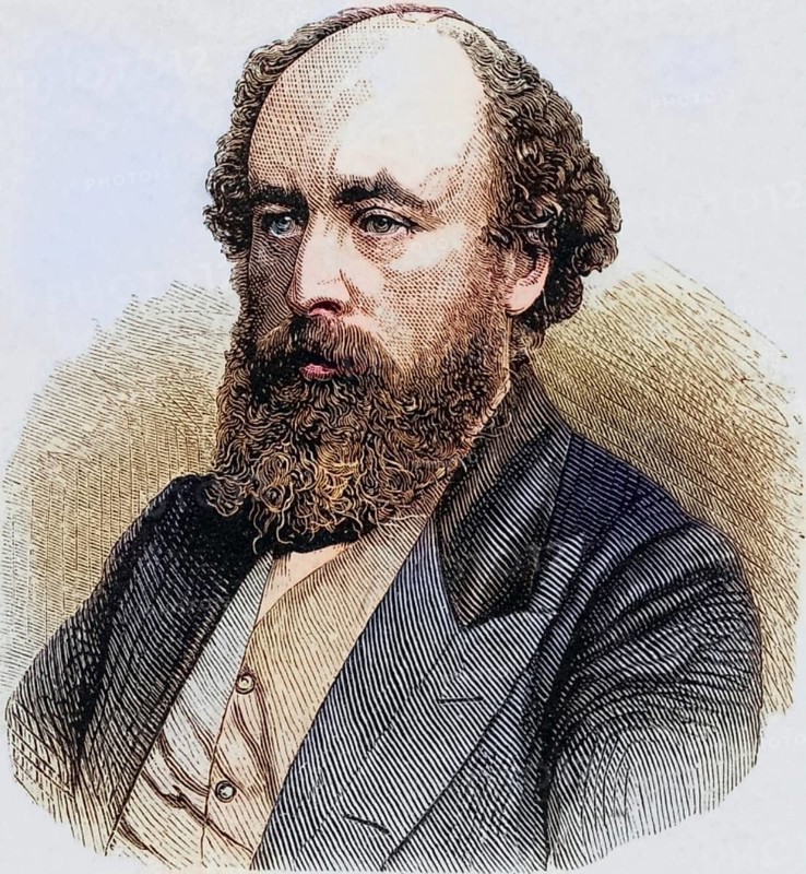 Joseph Beete Jukes (1811-1869), British geologist and favourite pupil of Adam Sedgwick. From The Life of Sir Roderick I. Murchison by Archibald Geikie (London, 1875) . Copperplate engraving, Historical, digitally restored reproduction from a 19th century original, Record date not stated