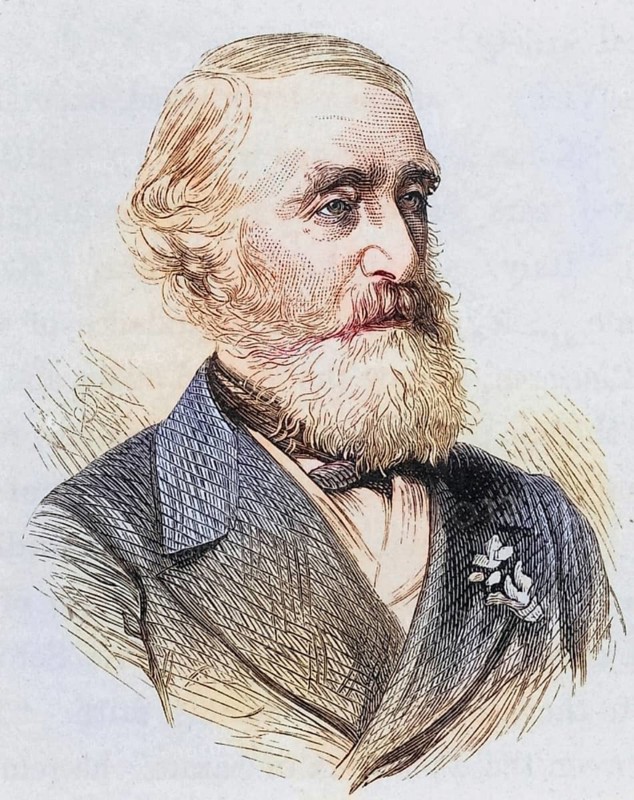 George Julius Poulett Scrope (1797-1876) British geologist and economist. In geology, he was particularly interested in volcanoes. From The Life of Sir Roderick I. Murchison by Archibald Geikie (London, 1875) . Copperplate engraving, Historical, digitally restored reproduction from a 19th century original, Record date not stated