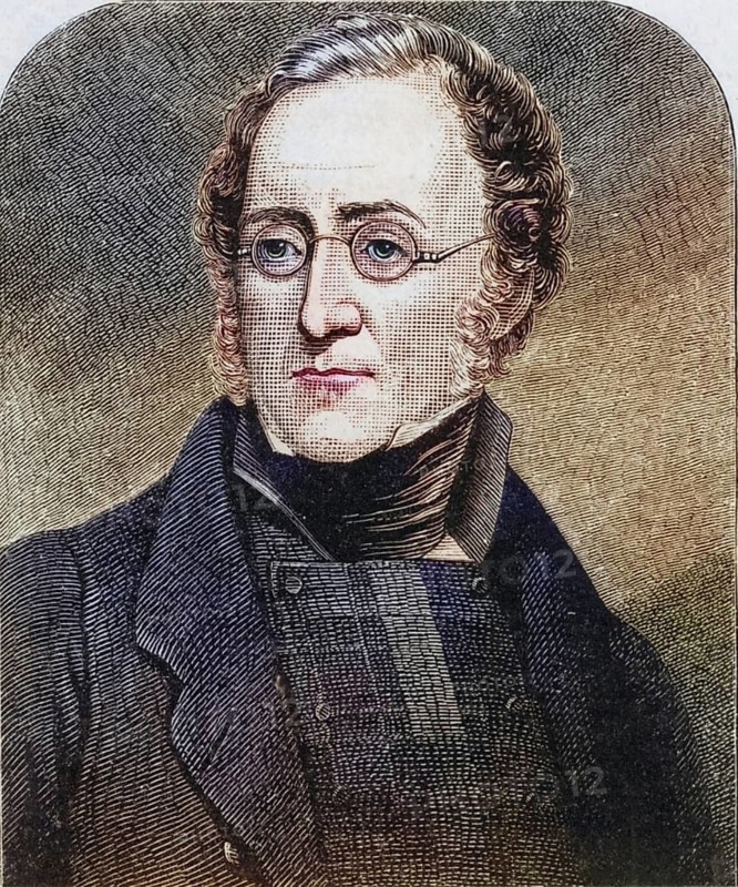 Henry Thomas de la Beche (1796-1855), British geologist. President of the Royal Geological Society in 1847. From The Life of Sir Roderick I. Murchison by Archibald Geikie (London, 1875) . Copperplate engraving, Historical, digitally restored reproduction from a 19th century original, Record date not stated