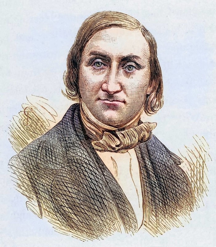 Edward Forbes (1815-1854), British geologist. Professor of Botany, Kings College London. President of the Royal Geological Society in 1853. From The Life of Sir Roderick I. Murchison by Archibald Geikie (London, 1875) . Copperplate engraving, Historic, digitally restored reproduction from a 19th century original, Record date not stated