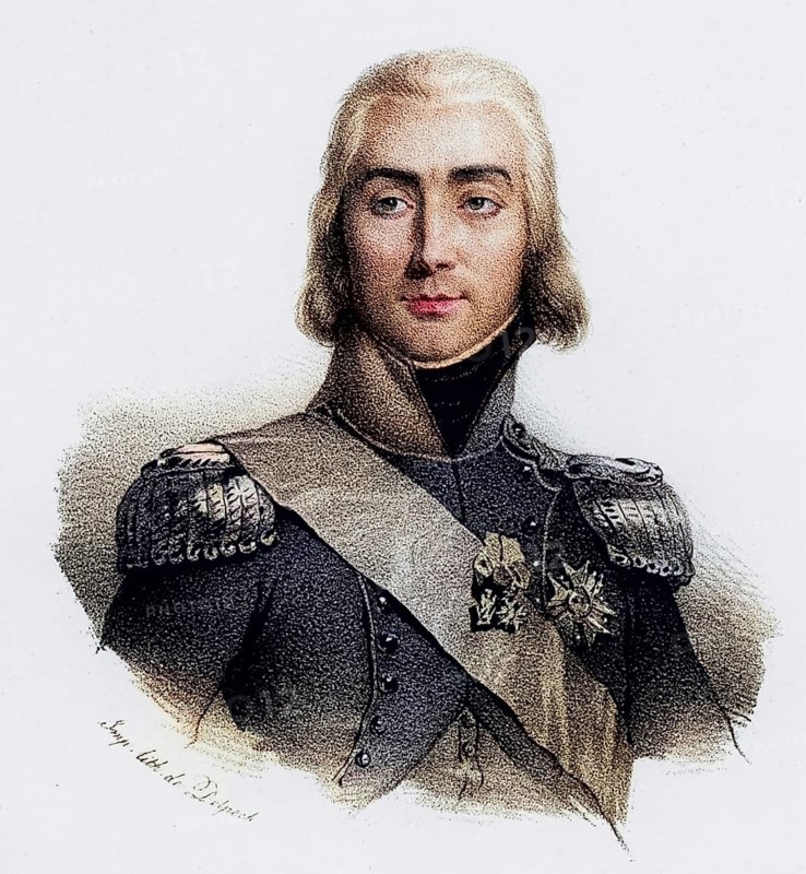 Jean Baptiste Bessières, Duc d'Istrie (1786-1813) . French soldier, appointed Marshal of France in 1804. Distinguished himself at Abukir and Austerlitz (1805) and fought in the campaigns on the Iberian Peninsula and in Russia. Killed by a ricochet bullet on the eve of the Battle of Lützen. Lithograph, Historical, digitally restored reproduction from a 19th century original, Record date not stated