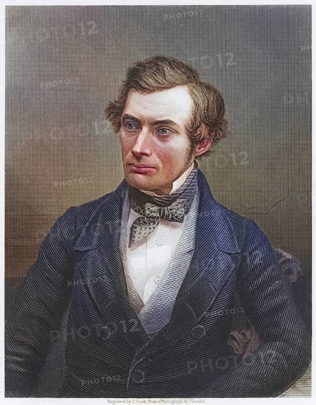Thomas Graham (1805-1869), Scottish chemist who laid the foundations of physical chemistry. From James Sheridan Muspratt Chemistry (London, ca. 1860) . Engraving. British, Historic, digitally restored reproduction from a 19th century original, Record date not stated