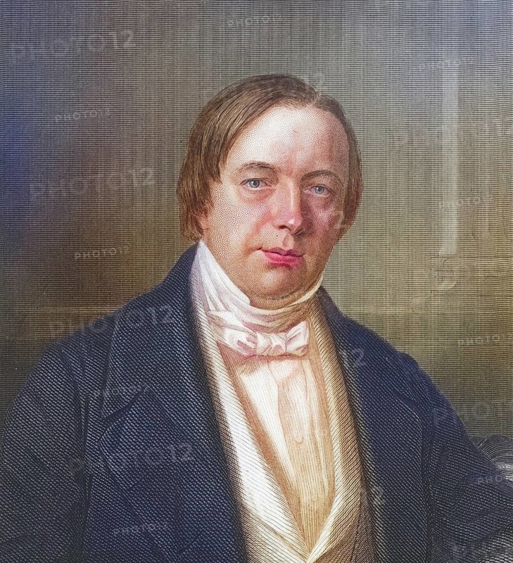 William Gregory (1803-1858), Scottish chemist. Professor of Medicine and Chemistry at King's College in Aberdeen and from 1843 Professor of Chemistry at the University of Edinburgh. Studied under Justus von Liebig in Giessen and was editor of English editions of Liebig's works. From James Sheridan Muspratt Chemistry (London, ca. 1860) . Copperplate engraving, Historical, digitally restored reproduction from a 19th century original, Record date not stated