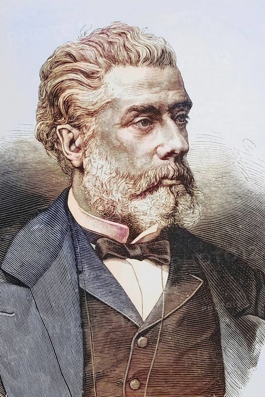 Victor Balaguer, born 1824, died 1901, Catalan politician and author. From La Ilustracion Espanola y Americana of 1881, Historical, digitally restored reproduction from a 19th century original, Record date not stated