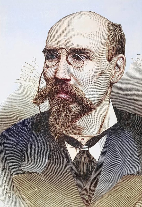 Jose Echegaray y Eizaguirre, born 1832, died 1916, Spanish civil engineer, mathematician, statesman and playwright. He was awarded the Nobel Prize for Literature in 1904. From La Ilustracion Espanola y Americana of 1881, Historical, digitally restored reproduction from a 19th century original, Record date not stated