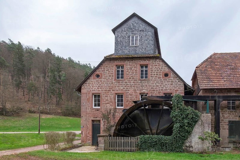 Kaisermühle or Wernersberger Mühle, watermill, grain, saw and oil mill, Wernersberg, Palatinate, Rhineland-Palatinate, Germany, Europe