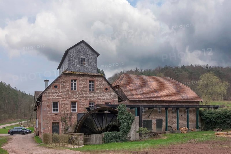 Kaisermühle or Wernersberger Mühle, watermill, grain, saw and oil mill, Wernersberg, Palatinate, Rhineland-Palatinate, Germany, Europe
