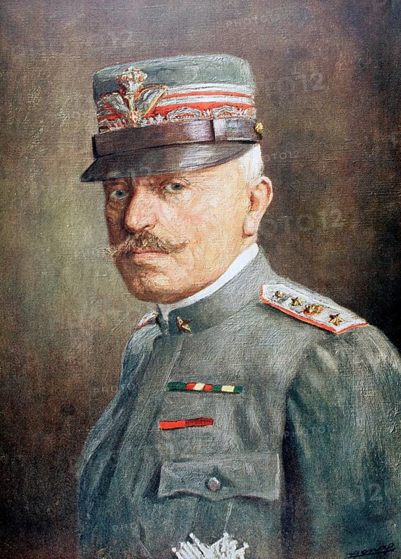 Luigi Cadorna 1850 to 1928, Italian field marshal and commander-in-chief of the Italian army during the first half of the First World War. From L'Illustration, 1916, Historical, digitally restored reproduction from a 19th century original, Record date not stated
