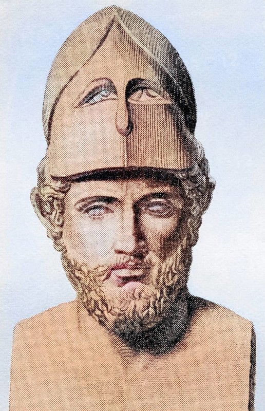 Pericles, ca. 495 to 429 BC Greek statesman, orator and general of Athens. From the book History of the World by Harmsworth, published in 1908, Historical, digitally restored reproduction from a 19th century original, Record date not stated