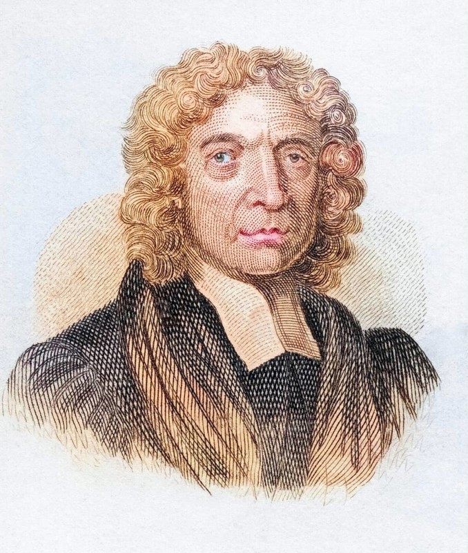 John Strype, 1643 to 1737, English church historian and biographer. From the book Crabbes Historical Dictionary, published in 1825, Historical, digitally restored reproduction from a 19th century original, Record date not stated