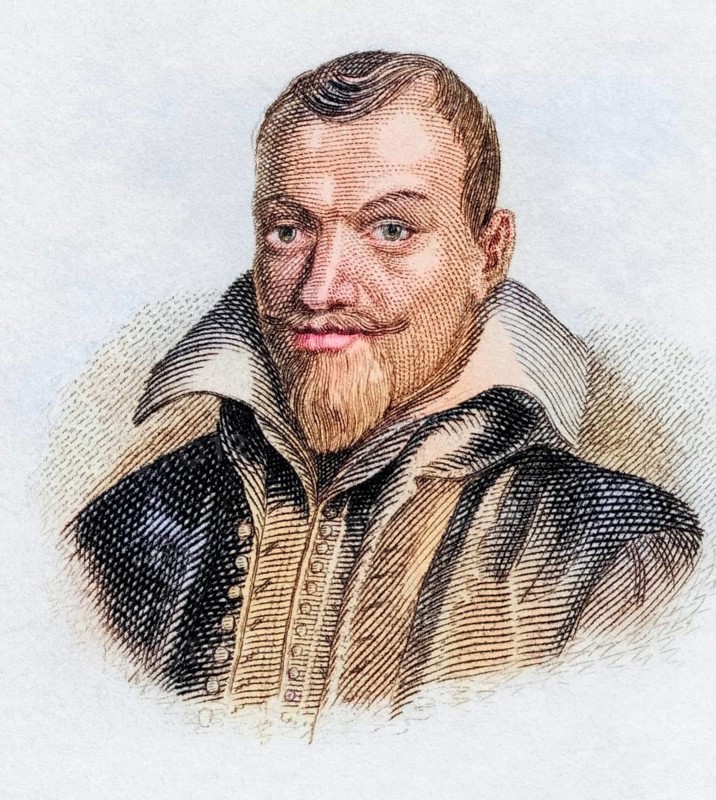 Johannes Meursius 1579 to 1639, Dutch classical scholar and antiquarian. From the book Crabbes Historical Dictionary, published in 1825, Historical, digitally restored reproduction from a 19th century original, Record date not stated