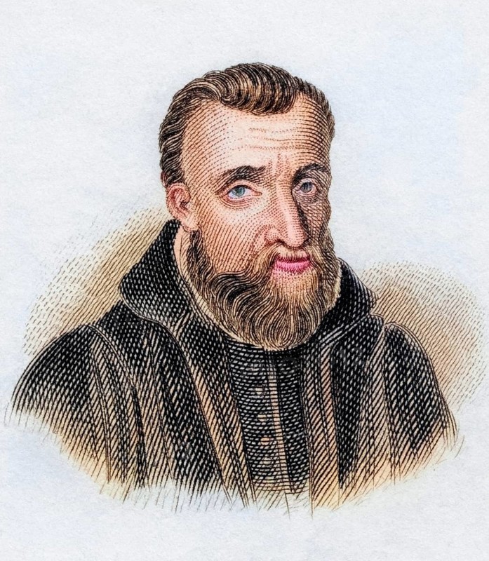 Guy Pancirollus 1523 to 1599, Italian lawyer and antiquarian. From the book Crabbe's Historical Dictionary, published in 1825, Historical, digitally restored reproduction from a 19th century original, Record date not stated