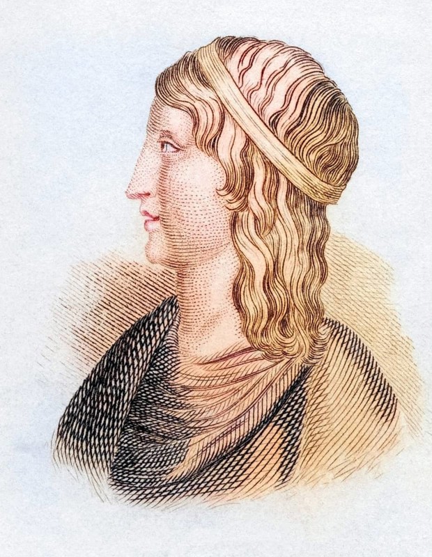 Lucius Apuleius Platonicus, born between 123 and 125, died around 180, Platonic philosopher and Latin prose writer. From the book Crabbes Historical Dictionary, published in 1825, Historical, digitally restored reproduction from a 19th century original, Record date not stated