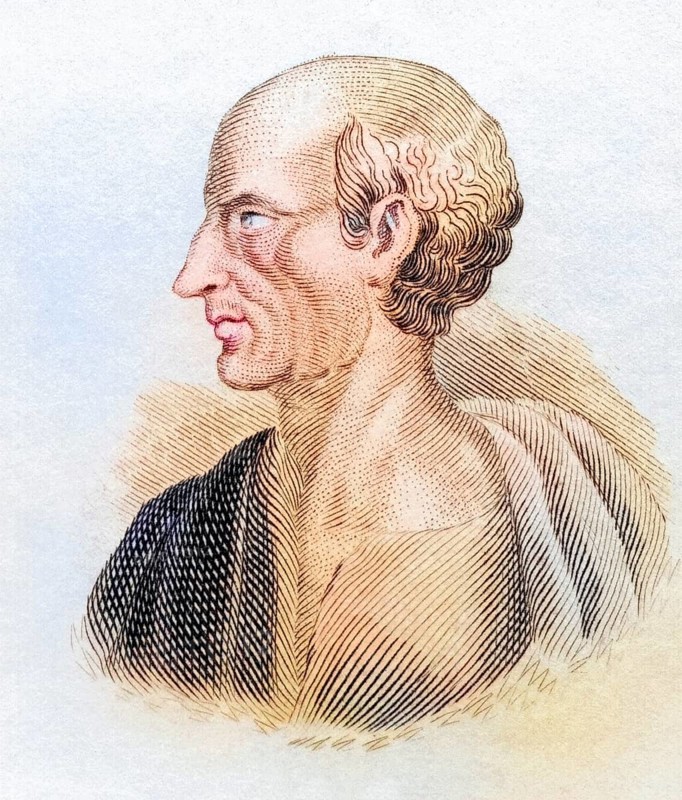 Antisthenes, born around 445 BC, died around 365 BC, Greek philosopher and disciple of Socrates. From the book Crabbes Historical Dictionary, published in 1825, Historical, digitally restored reproduction from a 19th century original, Record date not stated