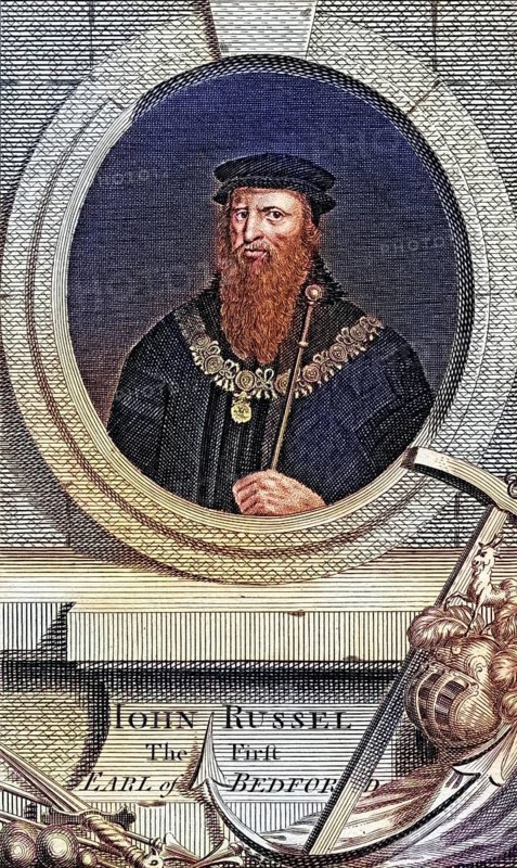 John Russell, 1st Earl of Bedford, 1485-1555, founder of the wealth and greatness of the House of Russell, Historical, digitally restored reproduction from a 19th century original, Record date not stated