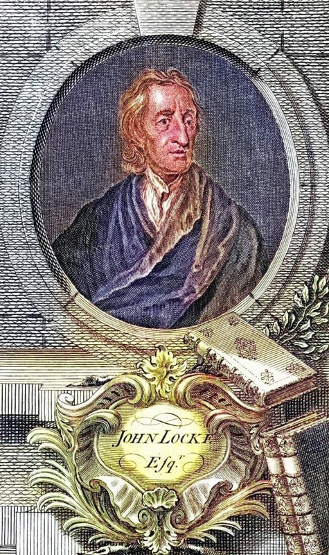 John Locke 1632 1704 English philosopher who founded the school of empiricism, Historical, digitally restored reproduction from a 19th century original, Record date not stated