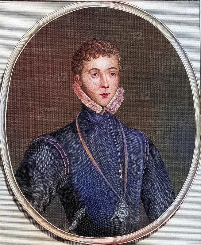 Henry Stewart Lord Darnley, also Stuart, 1545-1567, cousin and second man of Mary Stuart, father of James I of Great Britain. From an original in the Royal Palace of St James, Historical, digitally restored reproduction from a 19th century original, Record date not stated