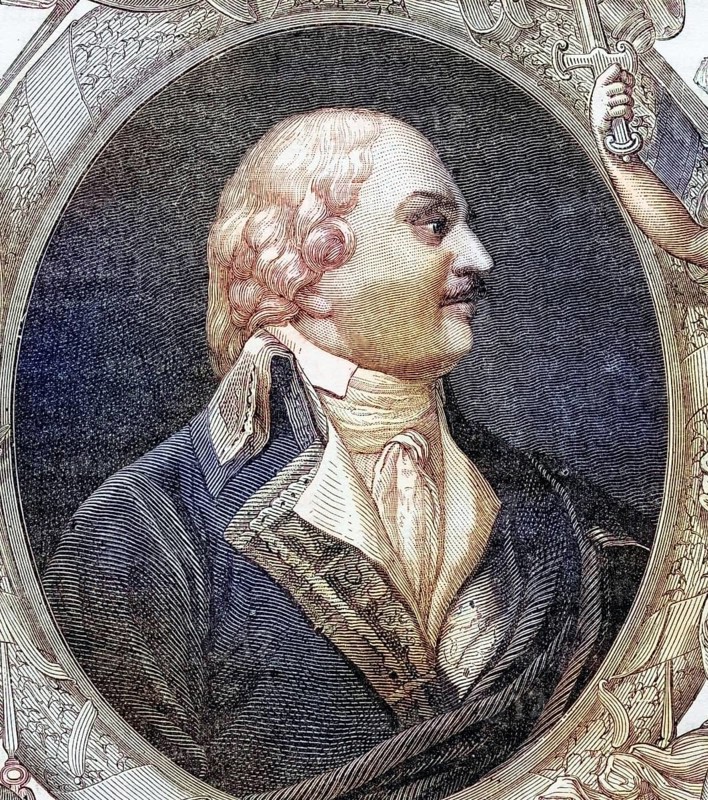 Auguste-Henri-Marie-Picot, Marquis de Dampierre, 1756-1795, French general. Engraved by Pannemaker. From Histoire de la Revolution Francaise by Louis Blanc, Historical, digitally restored reproduction from a 19th century original, Record date not stated