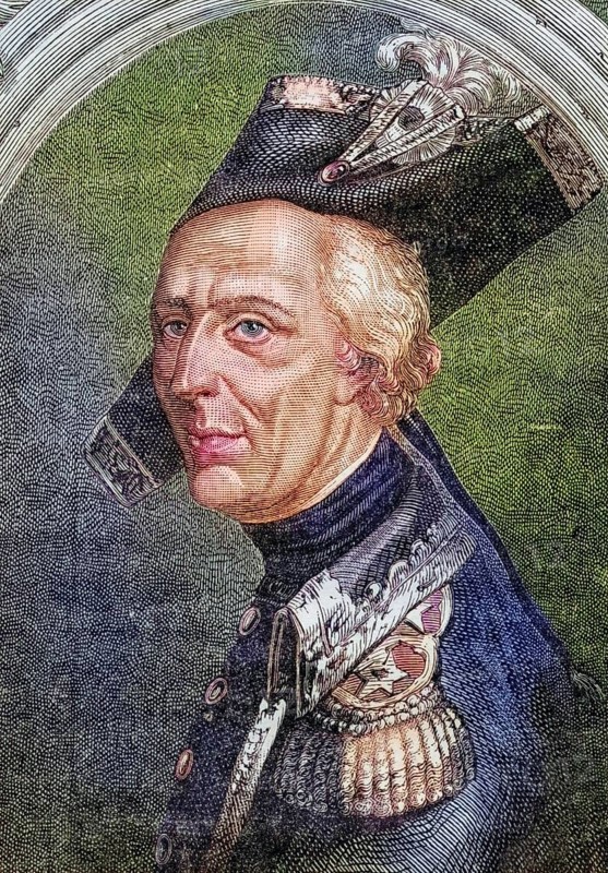 Luc Simeon Auguste Dagobert, Marquis de Fontenille, 1736-1794, French general. Engraved by Pannemaker after Rambert. From Histoire de la Revolution Francaise by Louis Blanc, Historical, digitally restored reproduction from a 19th century original, Record date not stated