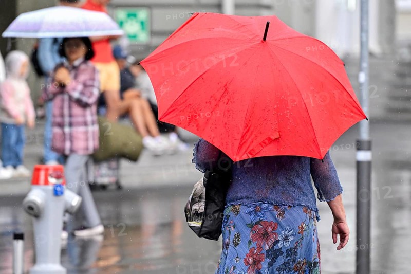 Woman with umbrella