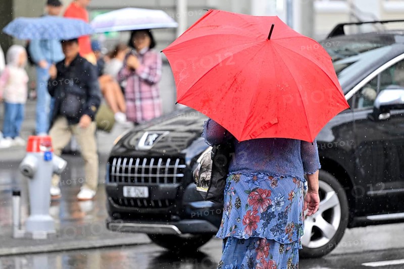 Woman with umbrella