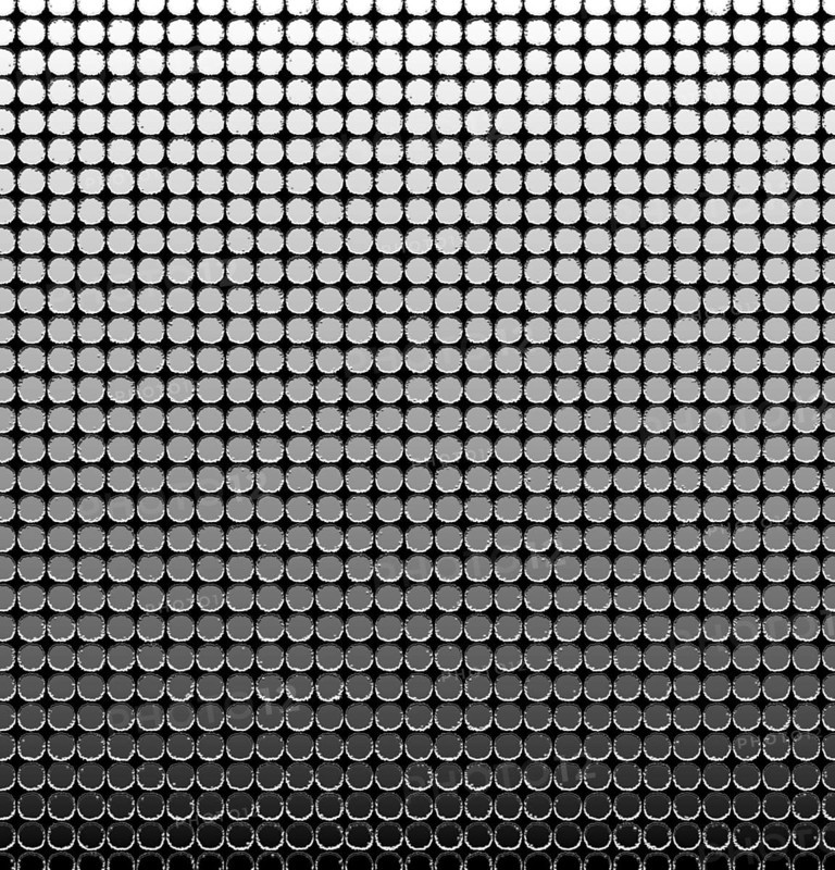 Geometric pattern of circles forming a gradient from white to black, creating an optical illusion effect