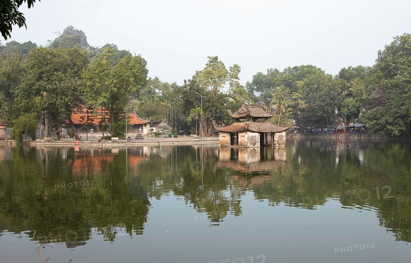 Buddhist Thay Temple or Chua Thay or Master Temple at Panorama Lake, Sai Son Village, Hanoi Province, Vietnam, Asia