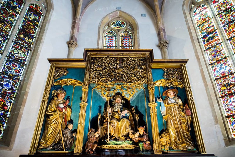 Isenheim Altarpiece, by Matthias Grünewald, Museum Unterlinden, Musée Unterlinden, Colmar, Alsace, France, Europe