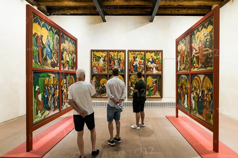 Interior view, Museum Unterlinden, Musée Unterlinden, Colmar, Alsace, France, Europe