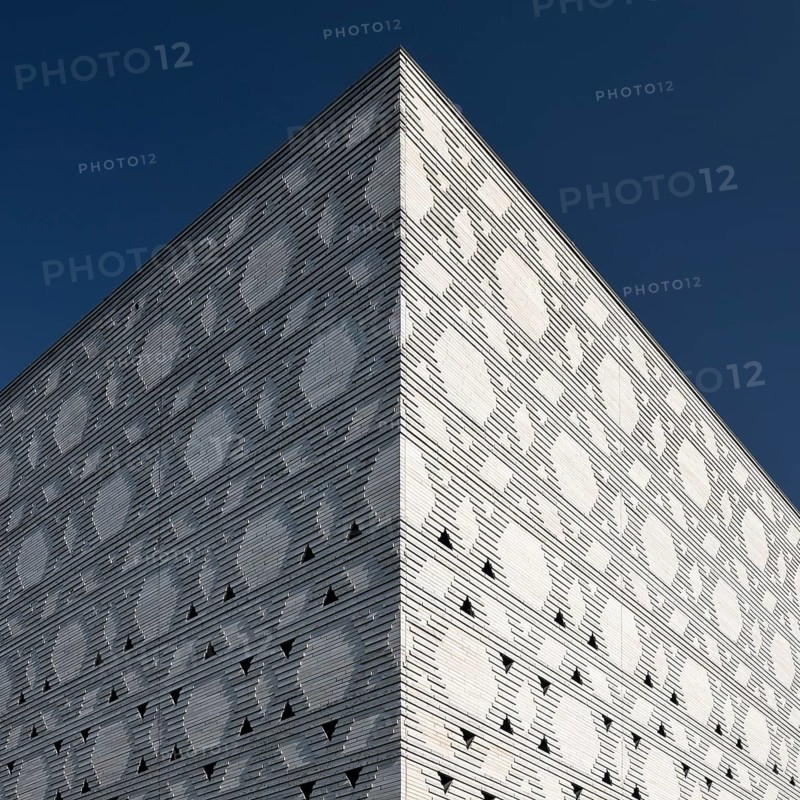 New Synagogue of the Jewish Community Bochum Herne Hattingen, Cube with Stars of David, Bochum, North Rhine-Westphalia, Germany, Europe