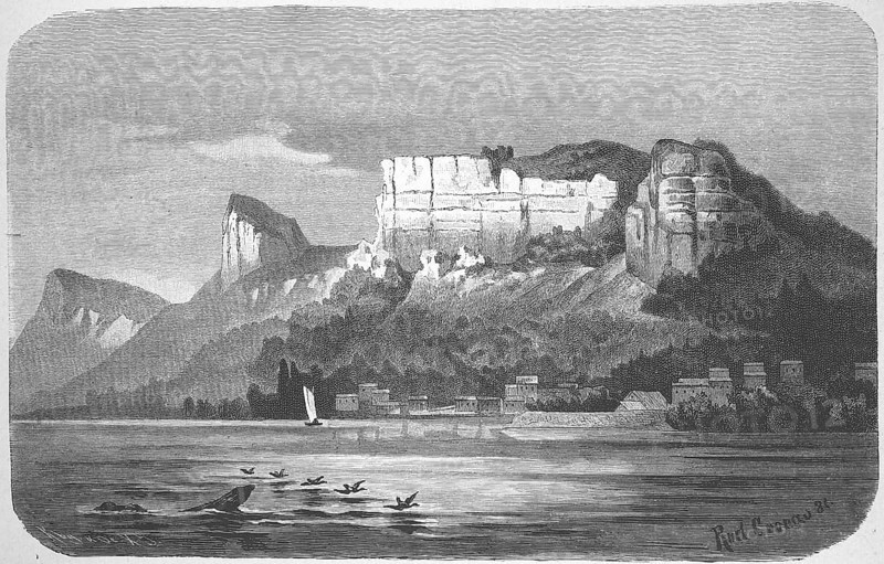 Trempealeau on the Mississippi, State of Wisconsin, c. 1890, USA, Historic, digitally restored reproduction from a 19th century original, Record date not stated, North America