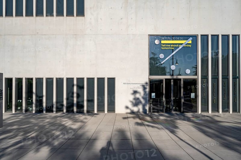 Facade and entrance of the NS Documentation Centre in the Kunstareal Munich, Munich, Bavaria, Germany, Europe
