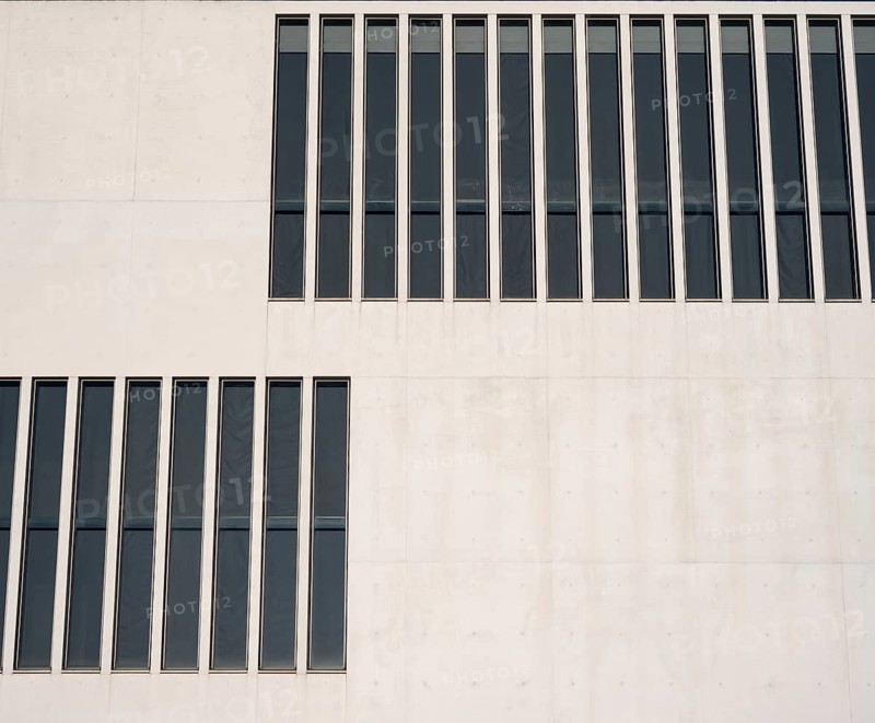 White façade with windows, NS Documentation Centre in the Kunstareal Munich, Munich, Bavaria, Germany, Europe