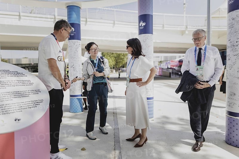 Annalena Bärbock (Bündnis 90/Die Grünen), Federal Foreign Minister, photographed during the Olympic Games in Paris, 01.08.2024. Foreign Minister Bärbock is travelling to Paris for political talks and to visit the Olympic Games. /